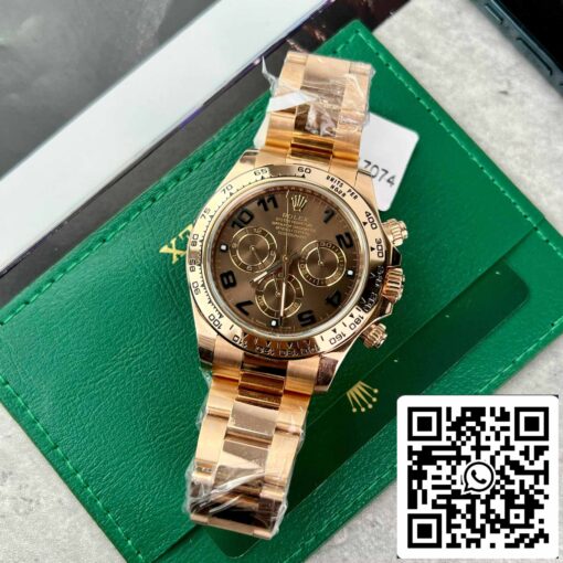 Rolex Daytona 116515 Rose Gold Chocolate Arabic Dial - BT Factory best 1:1 edition - Image 6