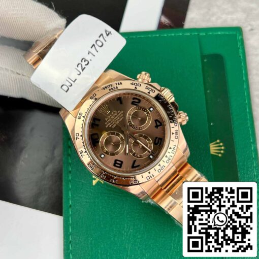 Rolex Daytona 116515 Rose Gold Chocolate Arabic Dial - BT Factory best 1:1 edition - Image 4