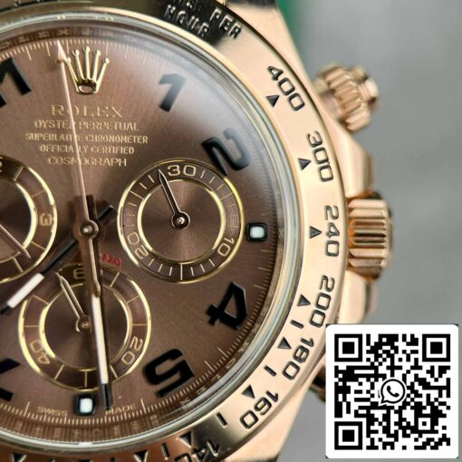 Rolex Daytona 116515 Rose Gold Chocolate Arabic Dial - BT Factory best 1:1 edition - Image 8