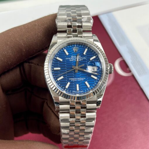 Rolex Datejust 126234 3d dial1:1 Best Edition EW Factory Blue Dial — изображение 5