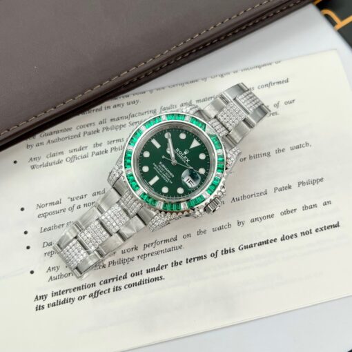 Rolex Submariner Hulk Oystersteel custom Moissanite Diamonds super vip - Image 3