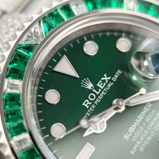 Rolex Submariner Hulk Oystersteel custom Moissanite Diamonds super vip - Image 10