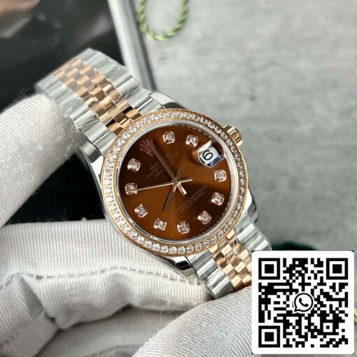 Replica Rolex Lady-Datejust M279171-0011 Oystersteel EW Factory Bezel Stone – Bild 2