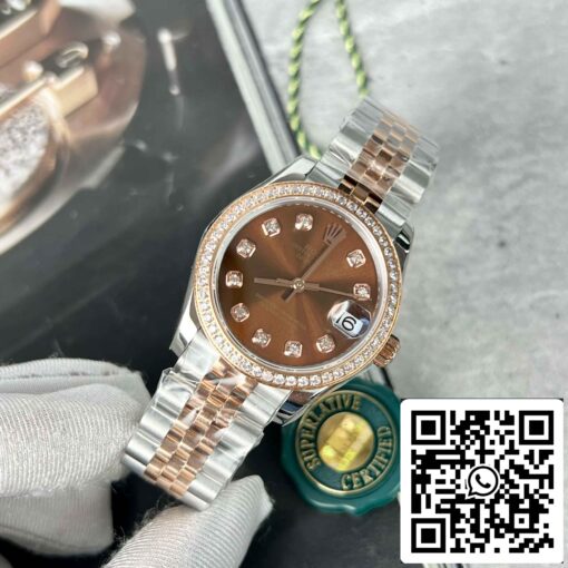 Replica Rolex Lady-Datejust M279171-0011 Oystersteel EW Factory Bezel Stone – Bild 10