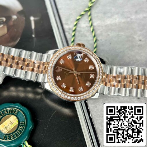 Replica Rolex Lady-Datejust M279171-0011 Oystersteel EW Factory Bezel Stone – Bild 9