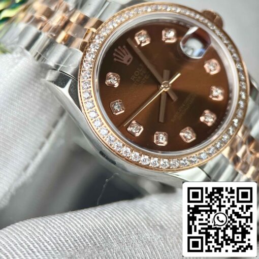 Replica Rolex Lady-Datejust M279171-0011 Oystersteel EW Factory Bezel Stone – Bild 6