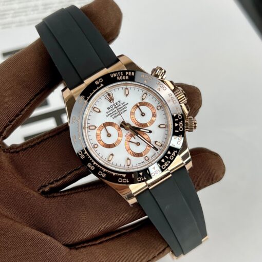 Rolex Daytona M116505-0010  1:1 Best Edition BT Factory Rose Gold Rubber Strap – Image 11