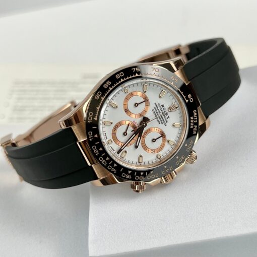 Rolex Daytona M116505-0010  1:1 Best Edition BT Factory Rose Gold Rubber Strap – Image 2