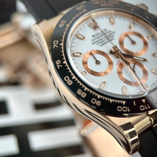 Rolex Daytona M116505-0010  1:1 Best Edition BT Factory Rose Gold Rubber Strap – Image 5