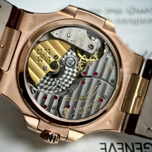 Patek Philippe Nautilus 5712 18k rose gold 1:1 best Edition PPF Factory custom Ruby Stone - Image 22