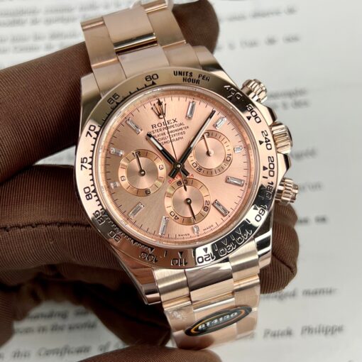 Replica Rolex Cosmograph Daytona 40mm Everose gold 116505 1:1 best edition BTF - Image 4