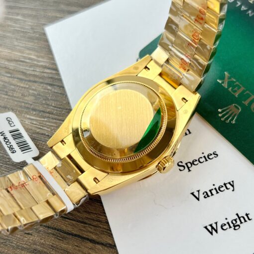 Rolex Day Date 228238 40MM 1:1 best edition 18k Yellow Gold Silver Roman Dial GM Factory Counterweight Version - 이미지 14