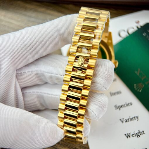 Rolex Day Date 228238 40MM 1:1 best edition 18k Yellow Gold Silver Roman Dial GM Factory Counterweight Version - 이미지 16