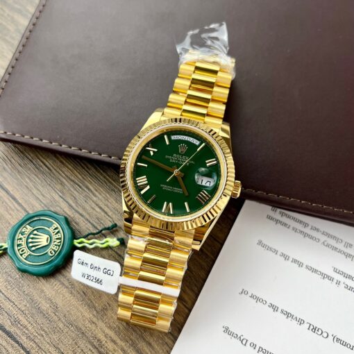 Rolex Day-Date 40 Yellow Gold 228238 Green Rom 1:1 best edition 175 gram V3 GM Factory CounterWeight Version - Image 5