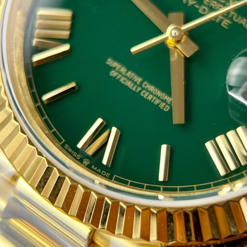 Rolex Day-Date 40 Yellow Gold 228238 Green Rom 1:1 best edition 175 gram V3 GM Factory CounterWeight Version - Image 10