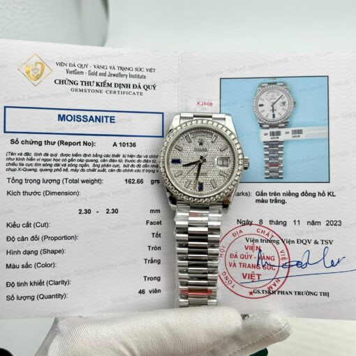 Rolex Day Date 40 228349RBR Bezel Diamonds Dial 1:1 Best Edition GM Factory V2 Counterweight version - 이미지 2