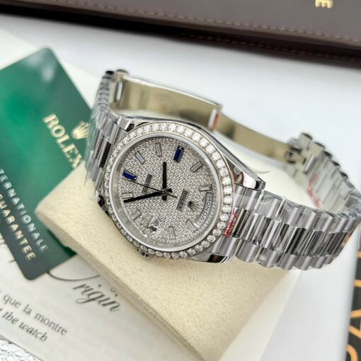 Rolex Day Date 40 228349RBR Bezel Diamonds Dial 1:1 Best Edition GM Factory V2 Counterweight version - 이미지 4