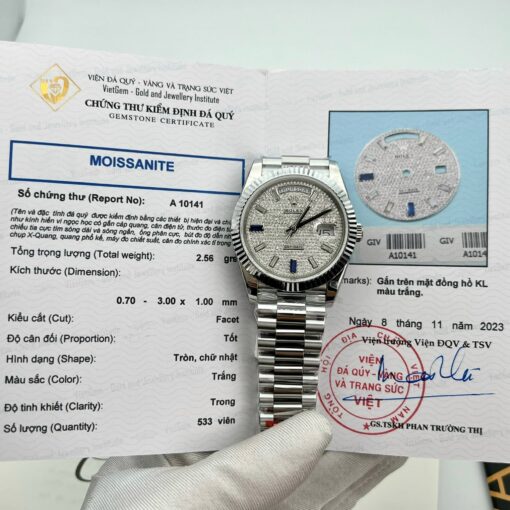 Rolex Day Date 40 228349RBR Pave Diamonds Dial 1:1 Best Edition GM Factory V2 Counterweight version - 이미지 12