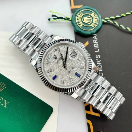 Rolex Day Date 40 228349RBR Pave Diamonds Dial 1:1 Best Edition GM Factory V2 Counterweight version - 이미지 2