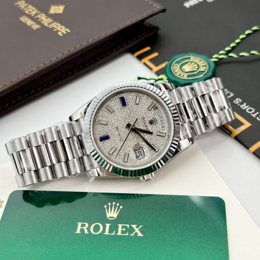 Rolex Day Date 40 228349RBR Pave Diamonds Dial 1:1 Best Edition GM Factory V2 Counterweight version - 이미지 3