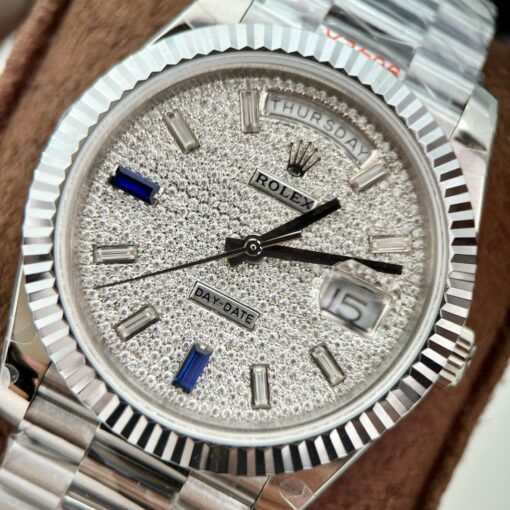 Rolex Day Date 40 228349RBR Pave Diamonds Dial 1:1 Best Edition GM Factory V2 Counterweight version - 이미지 5