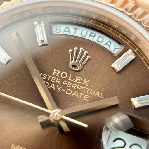 Rolex Day Date M228235-0003 18k gold plated 1:1 Best Edition GM Factory V3 Chocolate Dial Counterweight Version - 이미지 7