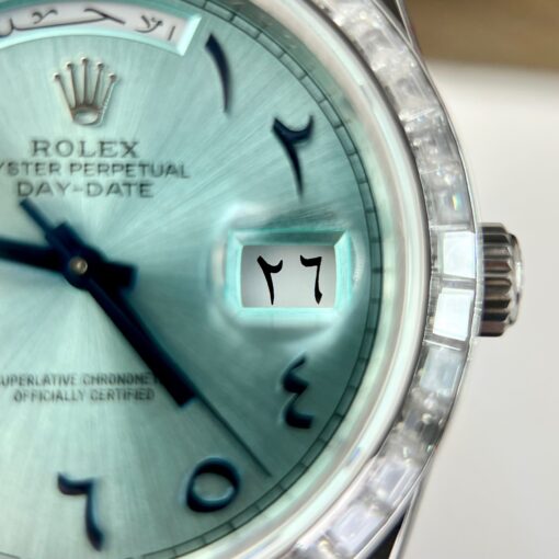 Rolex Day Date 40 - 228206 Arabic Dial Best 1:1 Edition GM Factory V3 Moissanite baguetta - 이미지 5