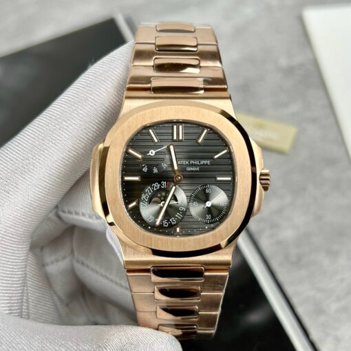 Patek Philippe Nautilus 5712/1R-001 1:1 Best Edition GR Factory Grey Dial Rose Gold