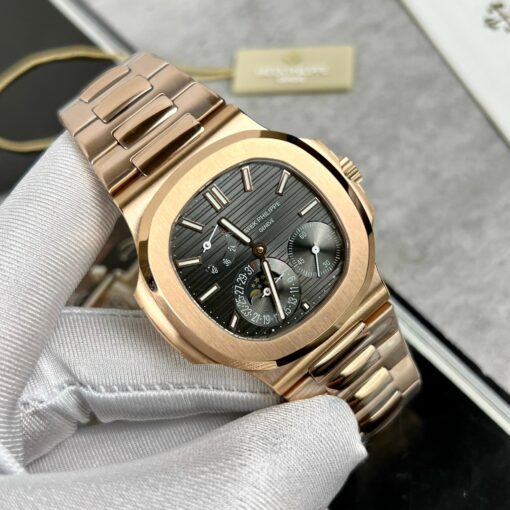 Patek Philippe Nautilus 5712/1R-001 1:1 Best Edition GR Factory Grey Dial Rose Gold — изображение 2