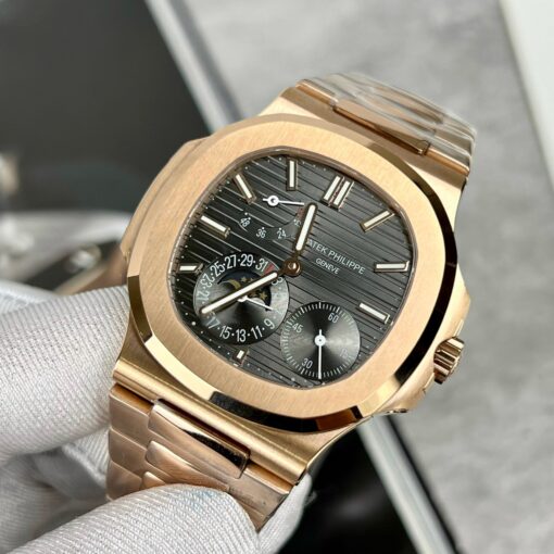 Patek Philippe Nautilus 5712/1R-001 1:1 Best Edition GR Factory Grey Dial Rose Gold — изображение 5