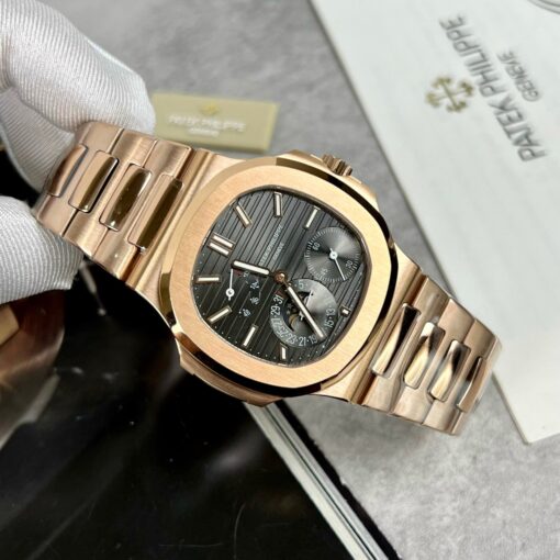 Patek Philippe Nautilus 5712/1R-001 1:1 Best Edition GR Factory Grey Dial Rose Gold — изображение 7