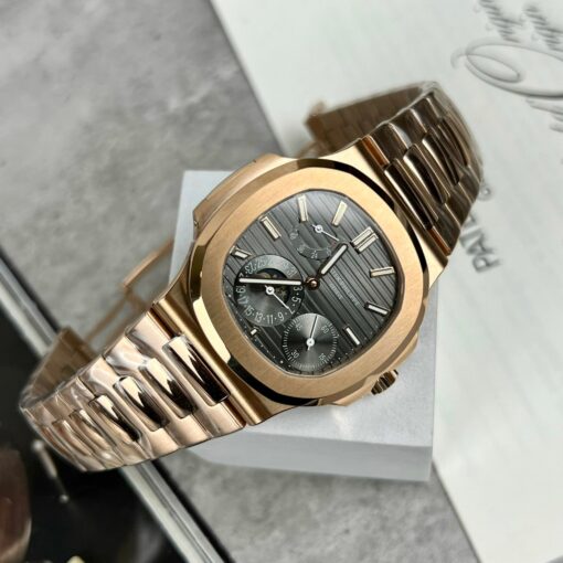 Patek Philippe Nautilus 5712/1R-001 1:1 Best Edition GR Factory Grey Dial Rose Gold — изображение 9