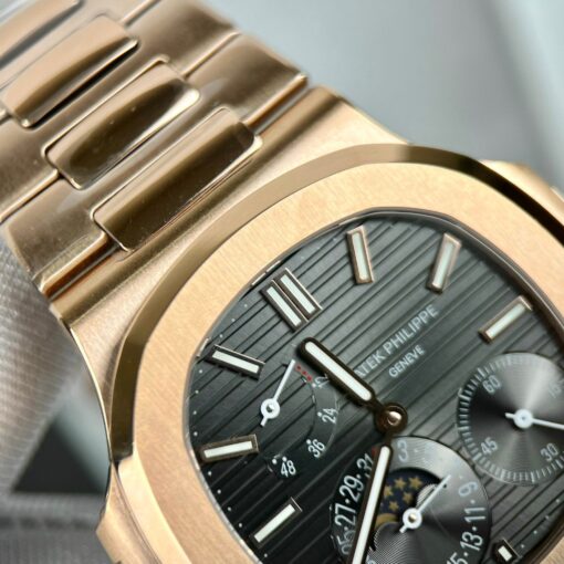 Patek Philippe Nautilus 5712/1R-001 1:1 Best Edition GR Factory Grey Dial Rose Gold — изображение 19