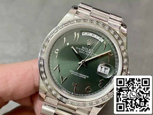 Rolex Day Date 40 M228236 Arabic Green Dial 1:1 Best Edition GM Factory V3 Counterweight Version — изображение 8