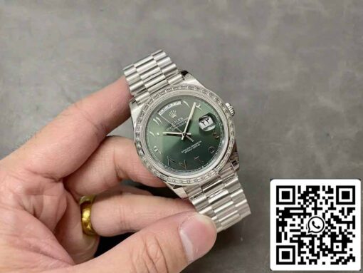 Rolex Day Date 40 M228236 Arabic Green Dial 1:1 Best Edition GM Factory V3 Counterweight Version — изображение 6