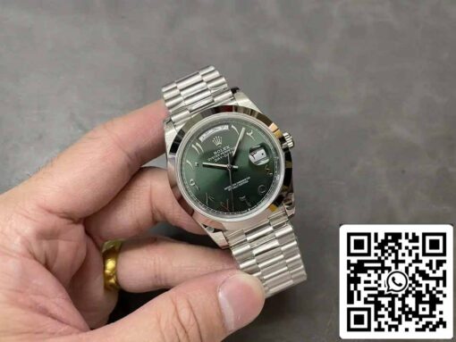 Rolex Day Date 40 M228206-0048 Arabic Green Dial 1:1 Best Edition GM Factory V3 Counterweight Version - 이미지 7