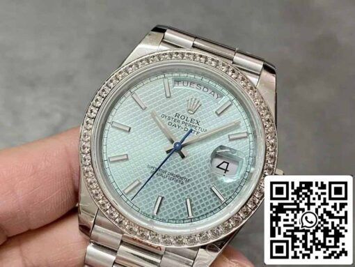 Rolex Day Date 40 m228396TBR-0001 Blue Diamond Dial 1:1 Best Edition GM Factory V3 Counterweight Version - 이미지 8