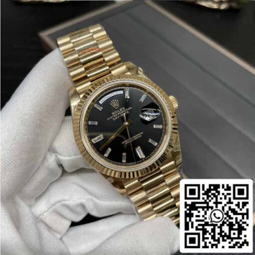 Rolex Day Date 40 M228238 -0004 Black Diamond Dial 1:1 Best Edition GM Factory V3 Counterweight Version - 이미지 9