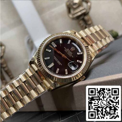 Rolex Day Date 40 M228238 -0004 Black Diamond Dial 1:1 Best Edition GM Factory V3 Counterweight Version - 이미지 8