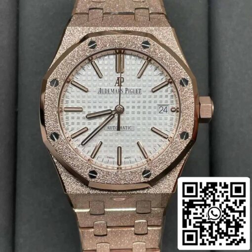 Audemars Piguet 15454OR.GG.1259OR.01 Frost Gold 1:1 best edition APS Factory White dial Rose gold - Image 9