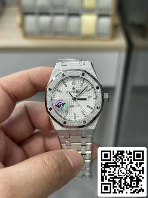 Audemars Piguet 15454BC.GG.1259BC.01 Frost Gold 1:1 best edition APS Factory White dial — изображение 8