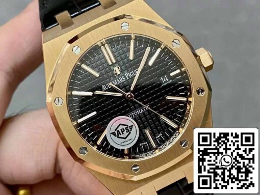 Audemars Piguet Royal Oak 15400OR.OO.D002CR.01 APS Factory V3 1:1 Best Edition Black Dial – Bild 9