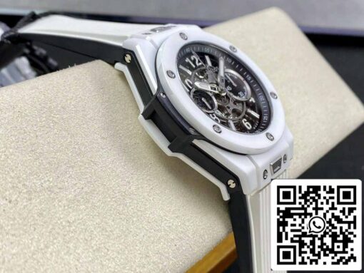 Hublot Big Bang Unico 411.HX.1170.RX 1:1 Best Edition BBF Factory White Ceramic - Imagen 6