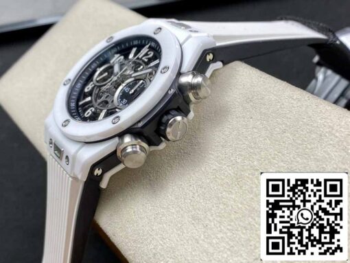 Hublot Big Bang Unico 411.HX.1170.RX 1:1 Best Edition BBF Factory White Ceramic - Imagen 5