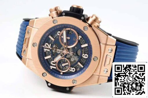 Hublot Big Bang Unico King Gold Blue 421.OX.5170.RX 1:1 Best Edition BBF Factory Blue Strap - Image 5