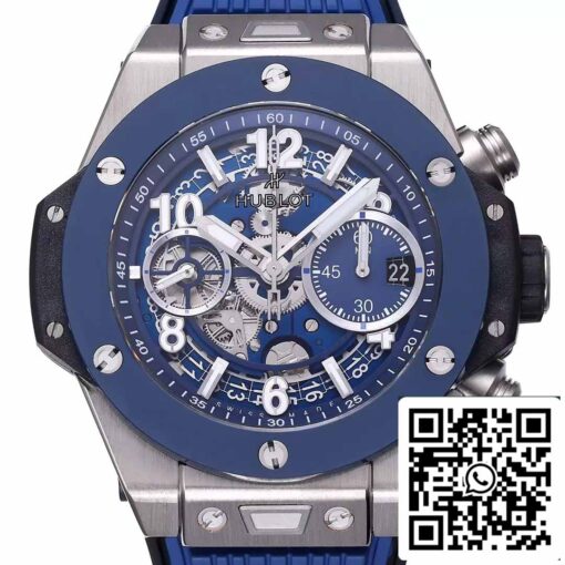 Hublot Big Bang Unico Titanium 441.NL.5171.RX 1:1 Best Edition BBF Factory Blue Strap Ceramic Bezel - Image 9