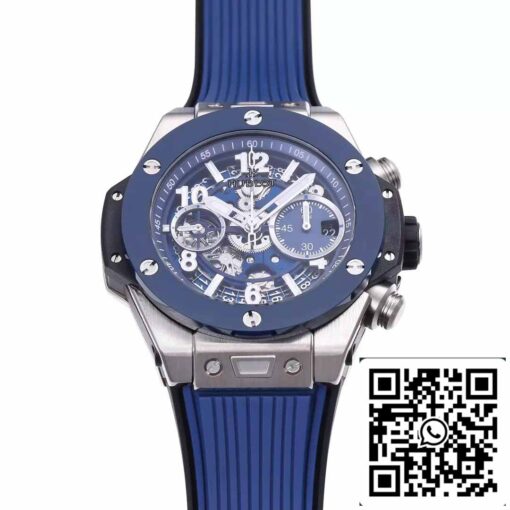 Hublot Big Bang Unico Titanium 441.NL.5171.RX 1:1 Best Edition BBF Factory Blue Strap Ceramic Bezel - Image 8