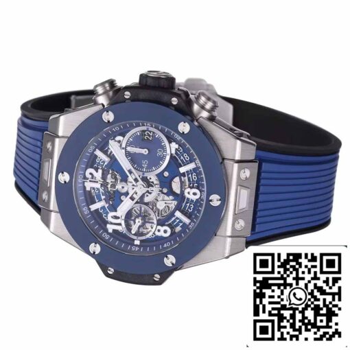 Hublot Big Bang Unico Titanium 441.NL.5171.RX 1:1 Best Edition BBF Factory Blue Strap Ceramic Bezel - Image 6