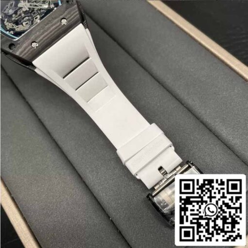 RICHARD MILLE  RM055 NTPT Carbon Fiber 1:1 Best Edition BBR Factory [V3] White Rubber Strap - immagine 2