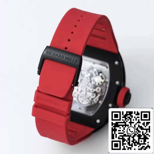 BBR Factory [V3] RICHARD MILLE  RM055 RM-055 Black Ceramic Case Red Rubber Strap - 이미지 2